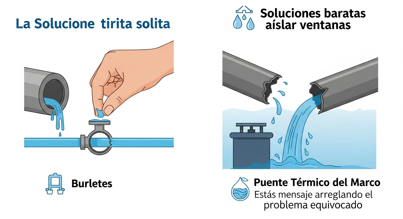Soluciones baratas para aislar ventanas